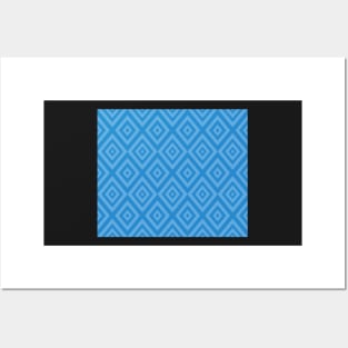 Abstract geometric pattern - blue. Posters and Art